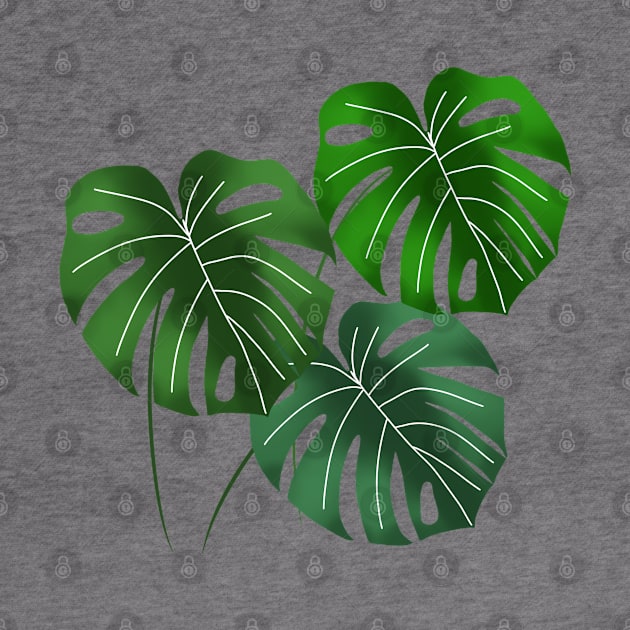 Monstera leaves - blue by Juliana Costa